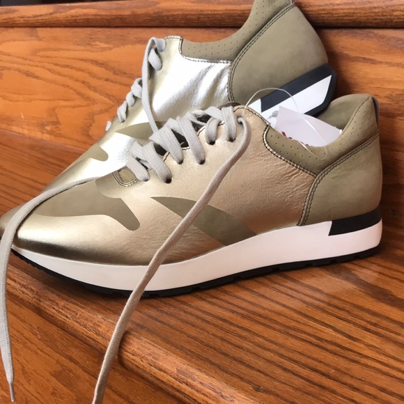 Free People Shoes Free People Olive Gold Fashion Tennis